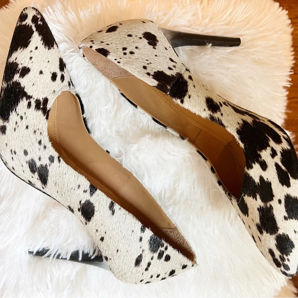 IRO Milos Calf Hair Animal Print Pumps Size 38